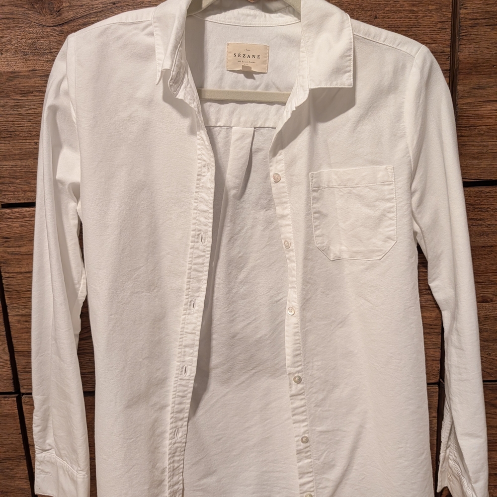 Sezane Max Shirt EU 34 White
